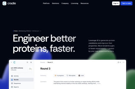Cradle.bio — Design Better Proteins截图